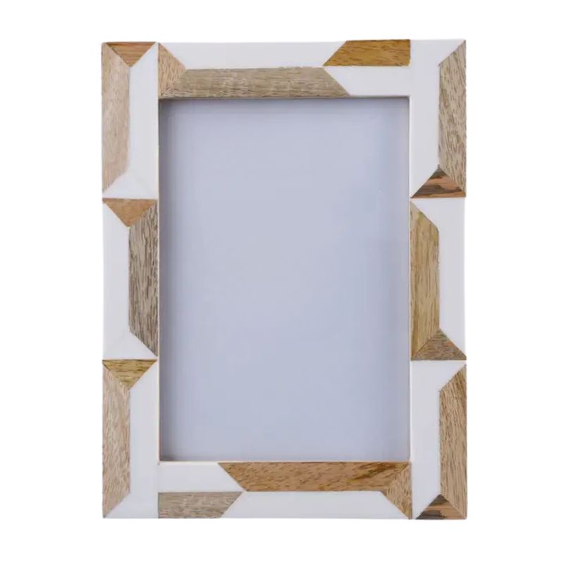 Woodline Pattern Resin &amp; Wood Picture Frame – 5" x 7"