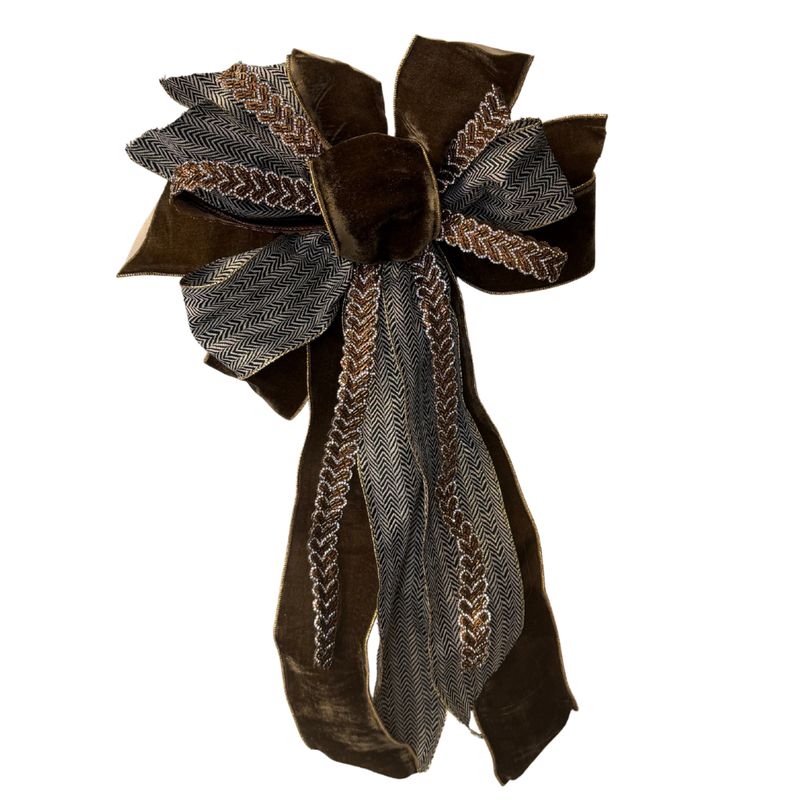 Fall Velvet w/ Rhinestone Bow Approx. 24" Long x 17.5" Wide
