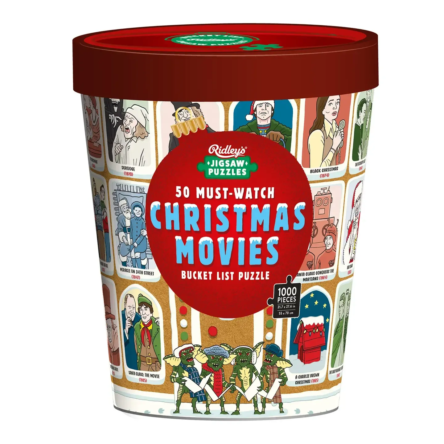 50 Must-Watch Christmas Movies Bucket List 1000-Piece Jigsaw Puzzle