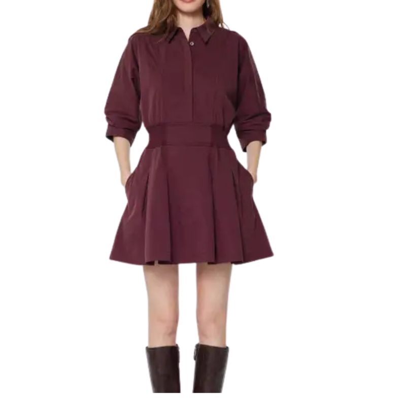 Flared Shirt Mini Dress