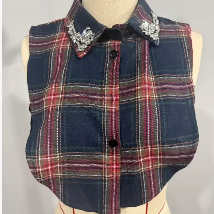Diamond Studded Detachable Shirt Collar