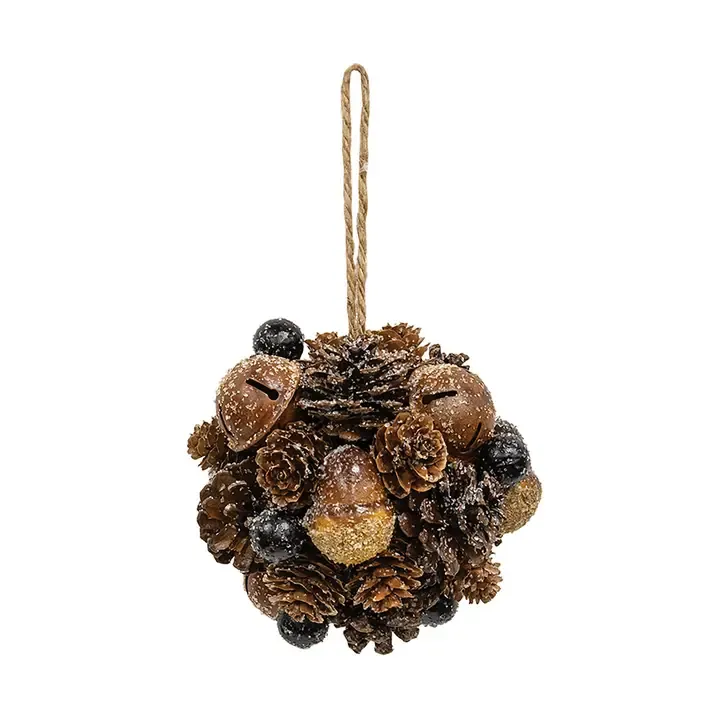 Frosted Deer Run Hanging Ball, 5"