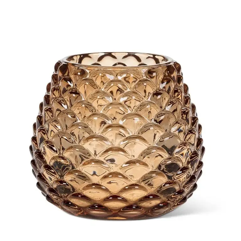 Medium Pinecone Tealight - Amber