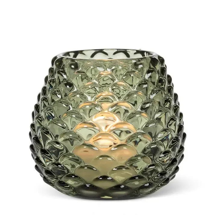 Medium Pinecone Tealight - Green