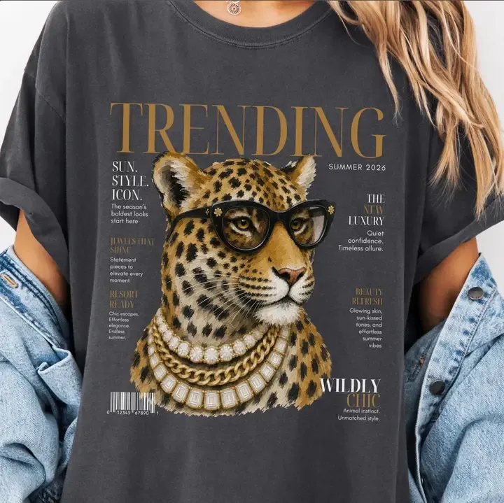 Leopard Fashion Graphic Tee | Wildly Chic