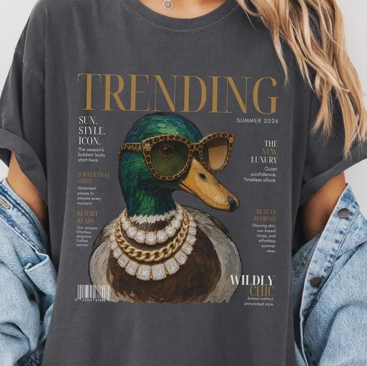 Trending Mallard Fashion Graphic Tee | Wildly Chic Duck