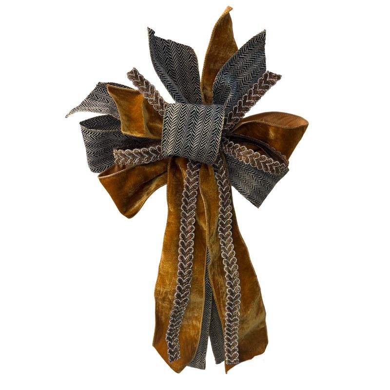 Camel, Chevron &amp; Rhinestone Bows Approx 26" Long x 15x Wide