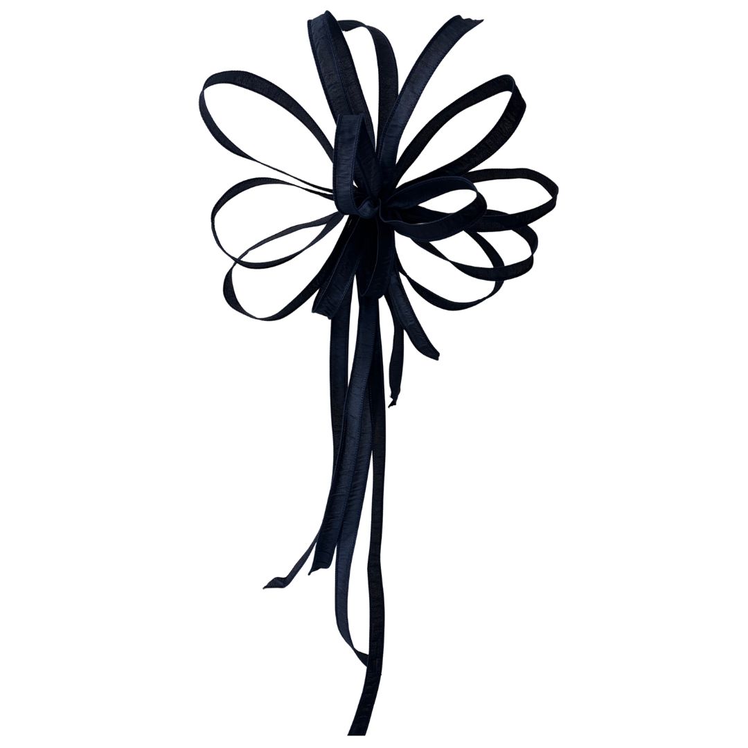 Navy Single Ribbon Bow Approx. 33" Long x 18" Wide