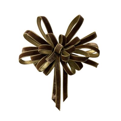 Brown Velvet Single Bow Approx. 23" Long x 18" Wide