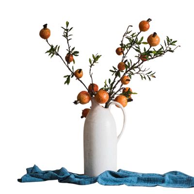 Artificial Yellow Orange Pomegranate Fruit Stem – 36"