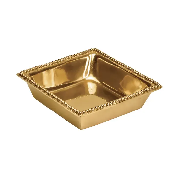 Gold Beaded Cocktail Napkin Box