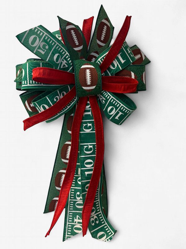 Small Football Bow Approx. 25" Long x 15" Wide
