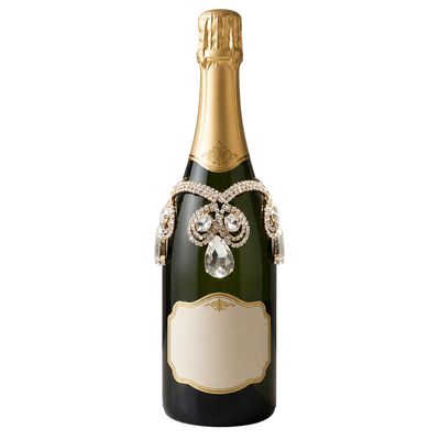 Jeweled Wine &amp; Champagne Bottle Collar