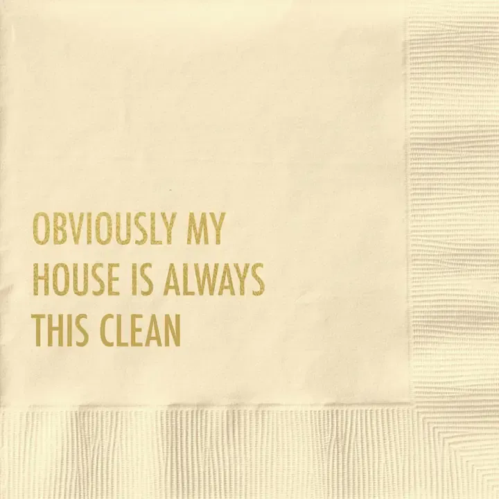 Obviously Clean - Funny Cocktail Napkin