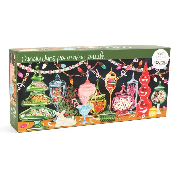 Candy Jars - 400 Piece Panoramic Holiday Jigsaw Puzzle