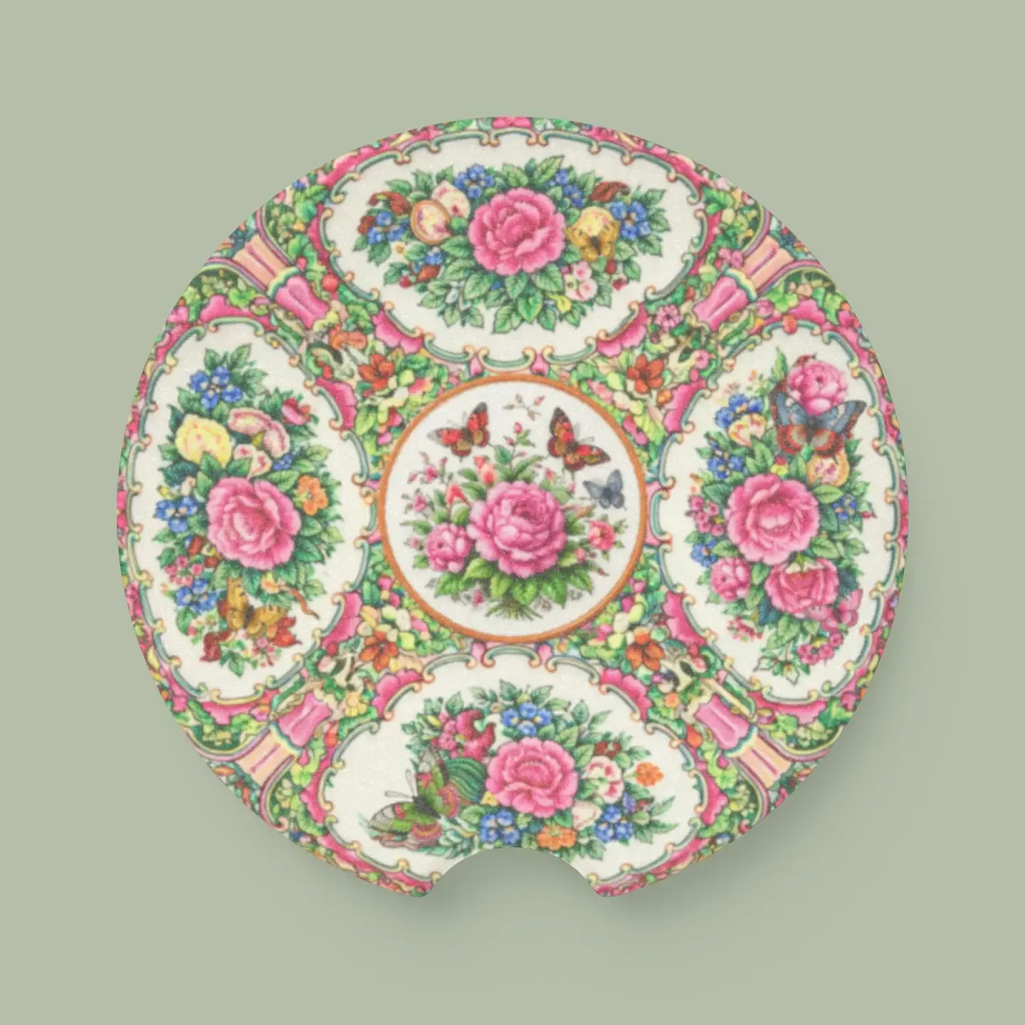 Rose Canton Inspired Car Coasters