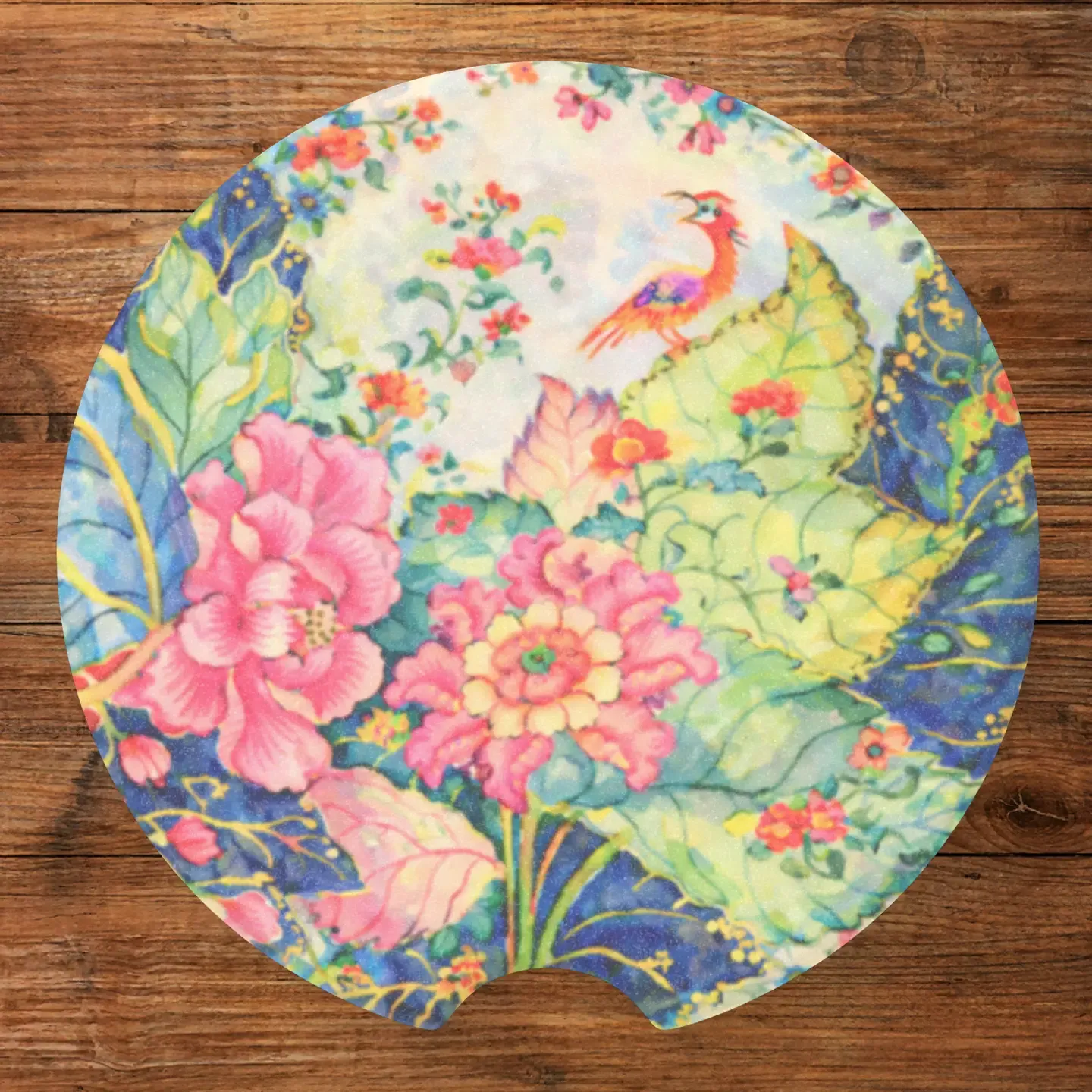 Tobacco Leaf China Inspired Car Coasters