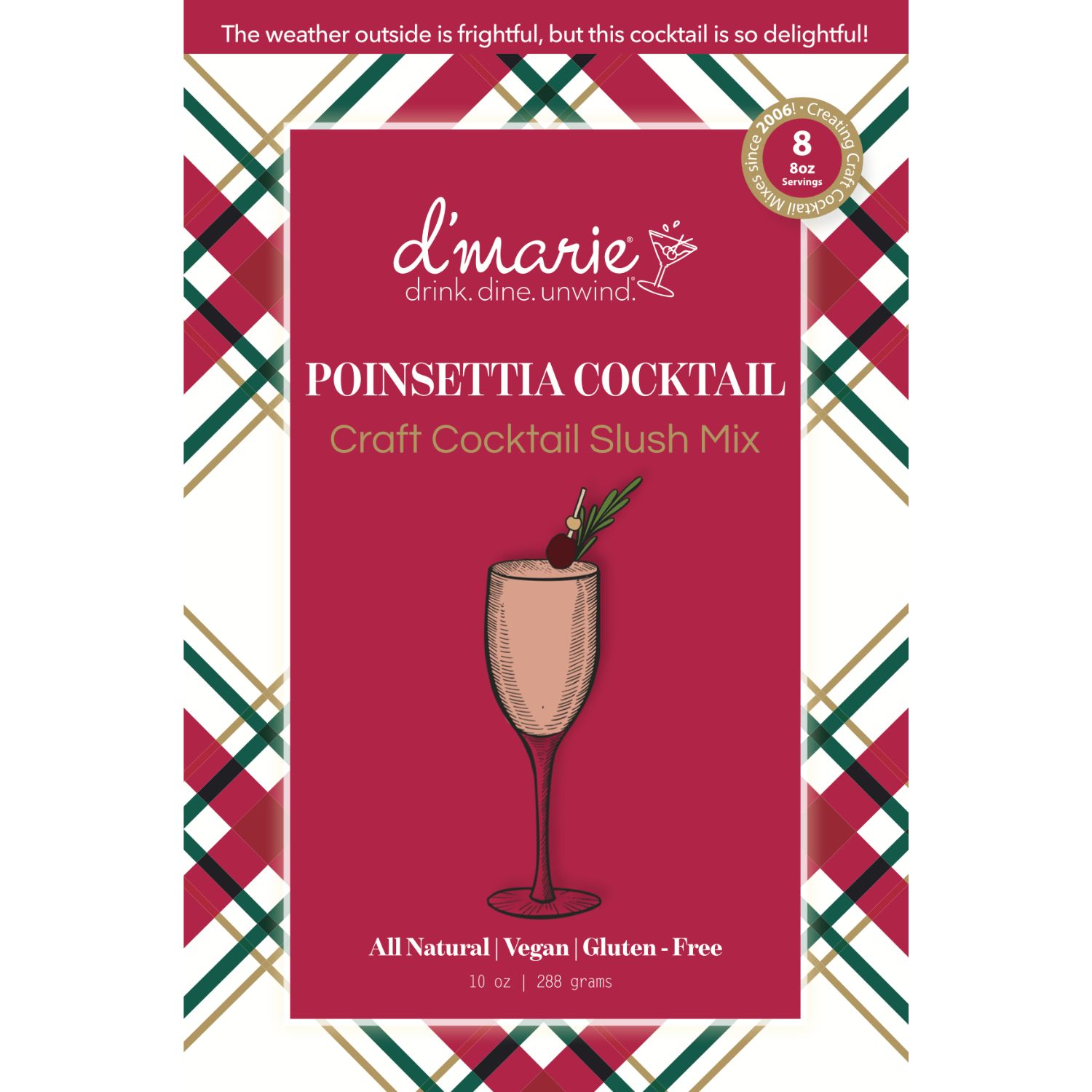 Poinsettia Cocktail Craft Cocktail Slush Mix