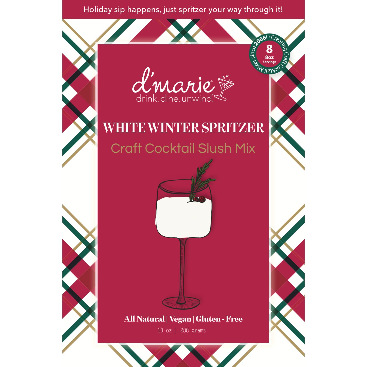 White Winter Spritzer Craft Cocktail Slush Mix