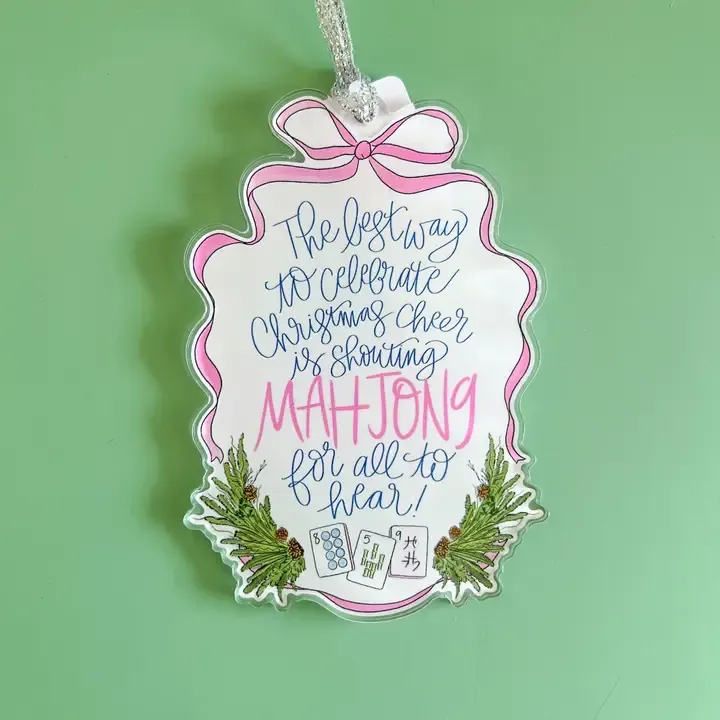 Mahjong Christmas Ornament | Funny Holiday Tree Decoration For Mahjong Lovers | Gift For Mahjong Players