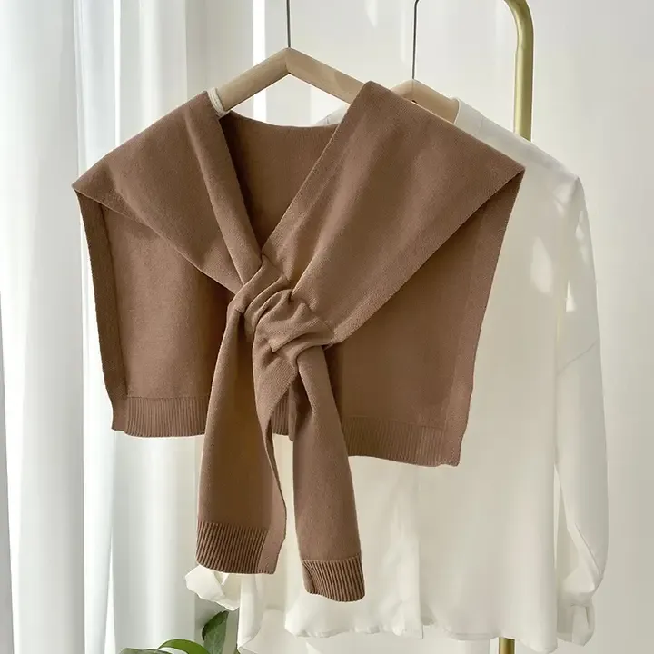 Layered Sweater Shoulder Wrap