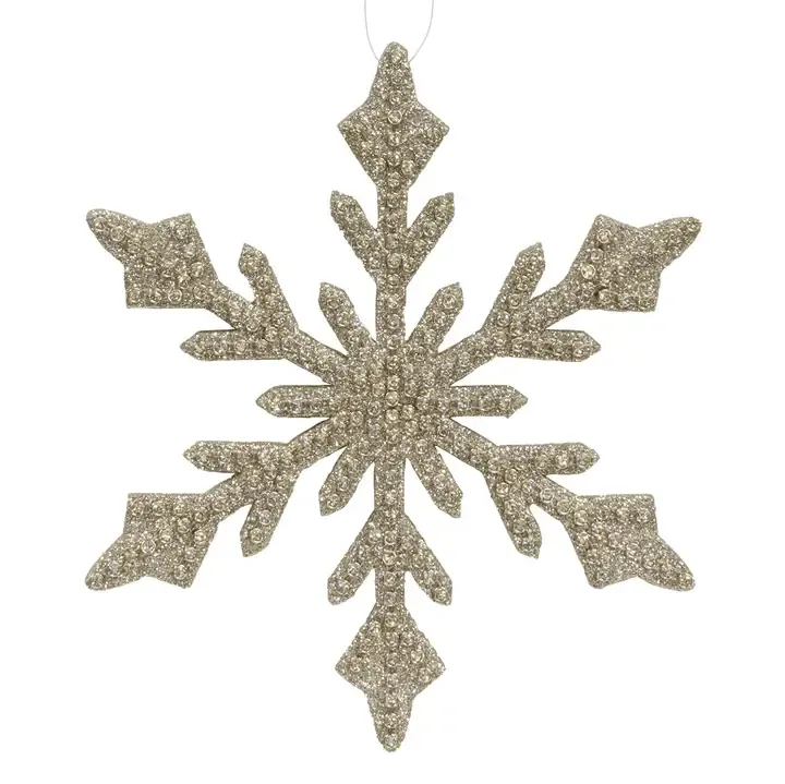 Diamond Platinum Snowflake Ornament - 8"