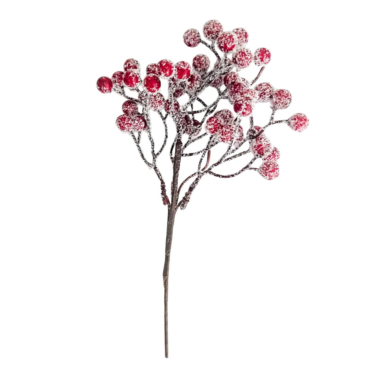 Frosted Berry Sprig Pick Stem