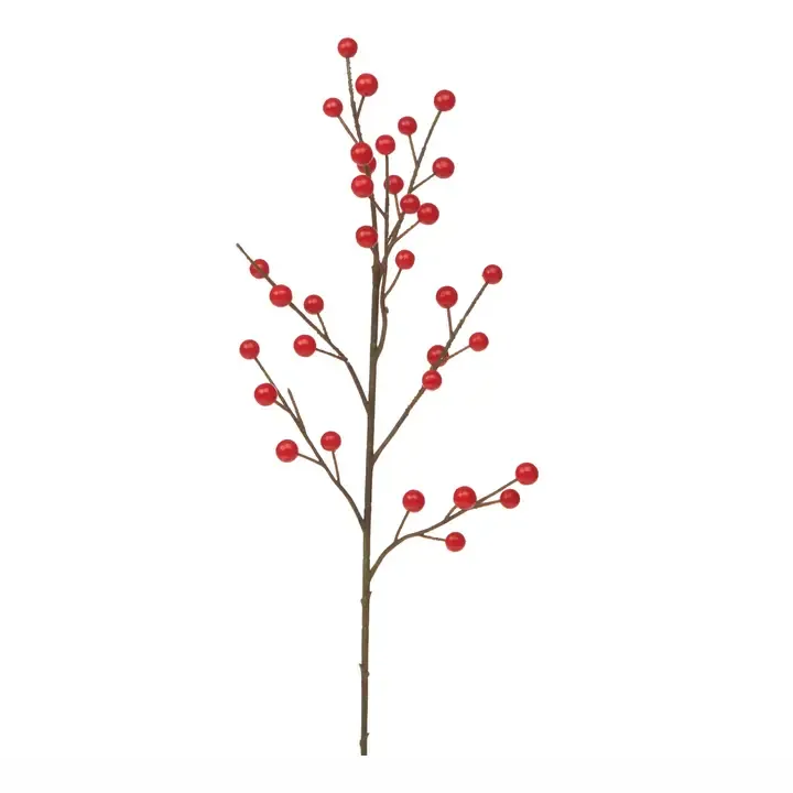 18"L Red Berry Spray