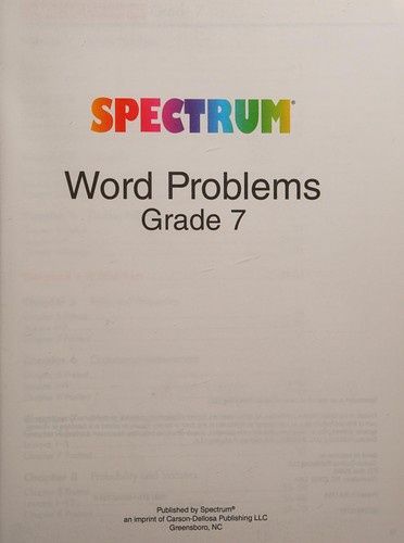 Word Problems, Grade 7: Volume 80