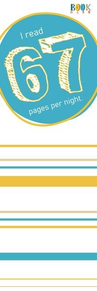 (I read) 67 (pages per night) Bookmark
