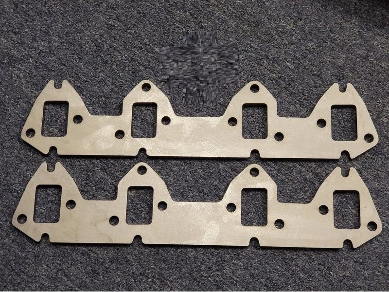 FORD 332-390 FE DUAL BOLT PATTERN 304 STAINLESS HEADER FLANGES (PAIR, 3/8″ THICK”