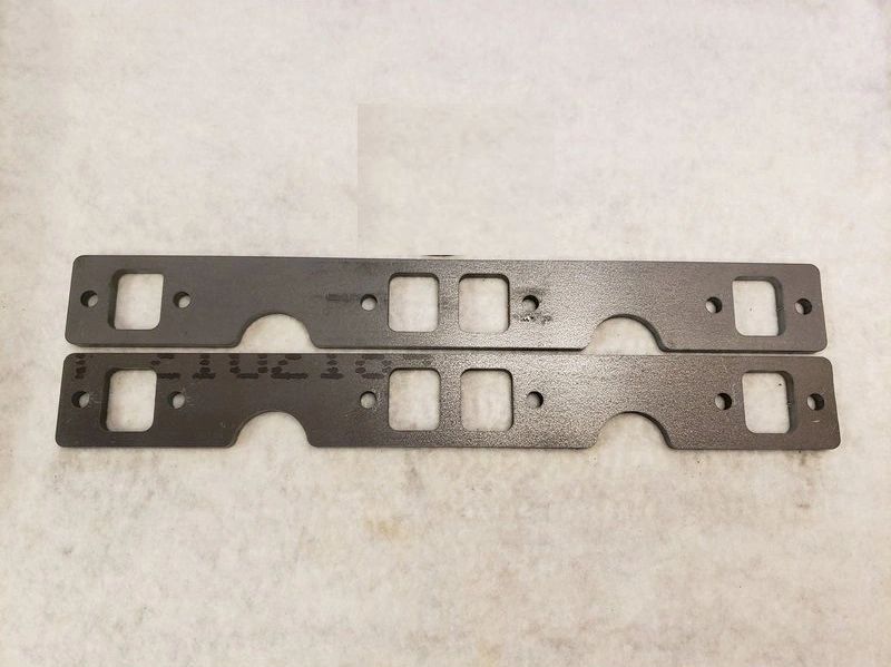 GM CHEVY 262-400 SMALL BLOCK SQ. PORT STEEL HEADER FLANGES (PAIR, 3/8″ THICK)