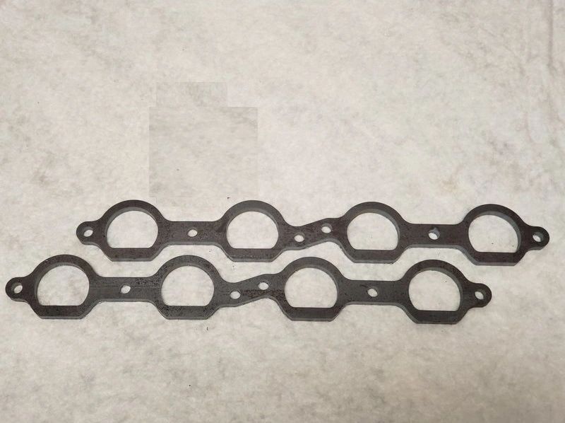 GM CHEVY LS-8 STEEL HEADER FLANGES (PAIR, 3/8″ THICK)