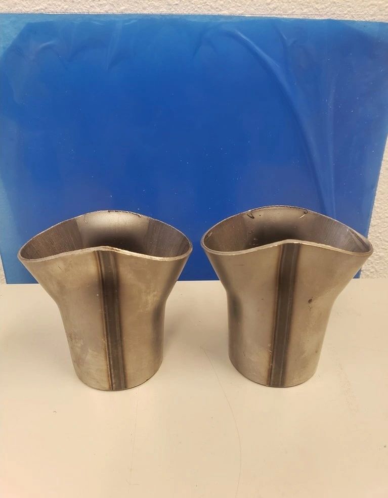 SOLD AS EACH – STEEL WELD-ON HEADER COLLECTOR, 2into11.5″ O.D. PRIMARIES 2″ OD OUTLET 3″ LONG