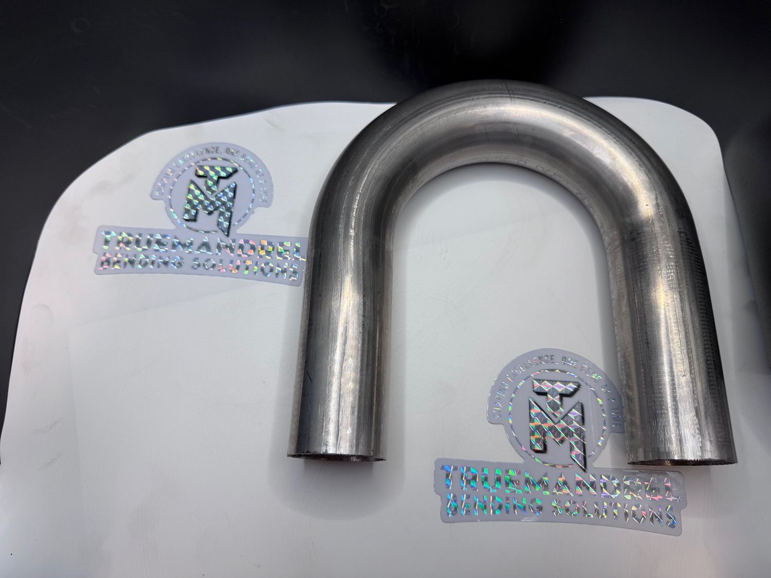 304 STAINLESS STEEL MANDREL BENDS, BEND ANGLE: 180 DEGREES, Size: 1-1/2" w/ 3" CLR, 4" legs