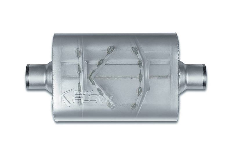 Street Flow 2-Chamber Performance Muffler | 3" Center In / 3" Center Out