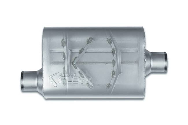 Street Flow 2-Chamber Performance Muffler | 3" Offset In / 3" Center Out