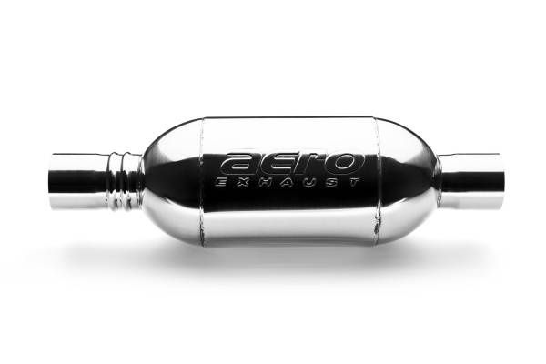AERO Exhaust Turbine XL Resonated Diesel Performance Muffler | 5" Center In / 5" Center Out | 304 Stainless Steel