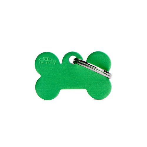 Tag Aluminum Small Bone Green
