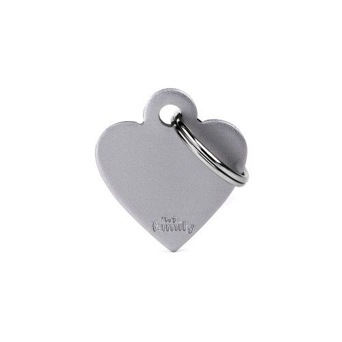 Tag Aluminum Small Heart Grey