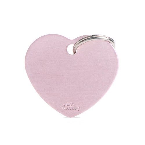 Tag Big Heart Aluminum Pink