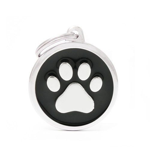 Tag Black Circle Paw