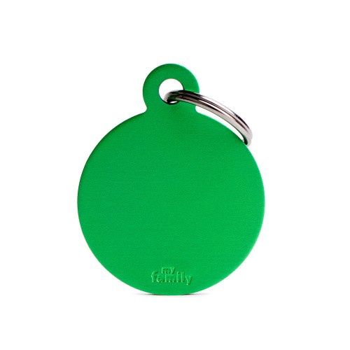Tag Big Circle Aluminum Green
