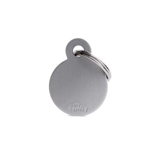 Tag Small Circle Aluminum Grey