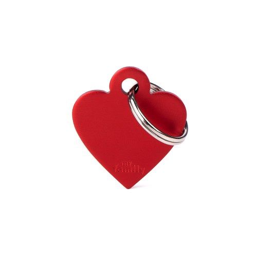 Tag Small Heart Aluminum Red