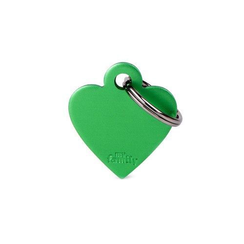 Tag Small Heart Aluminum Green