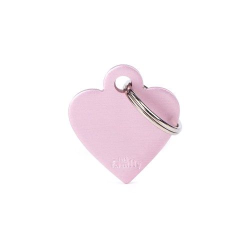 Tag Small Heart Aluminum Pink