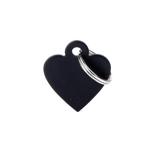 Tag Small Heart Aluminum Black