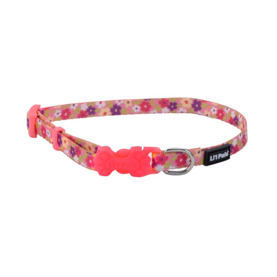 Lil Pals Dog Collar Pink 8-12 in Flowers