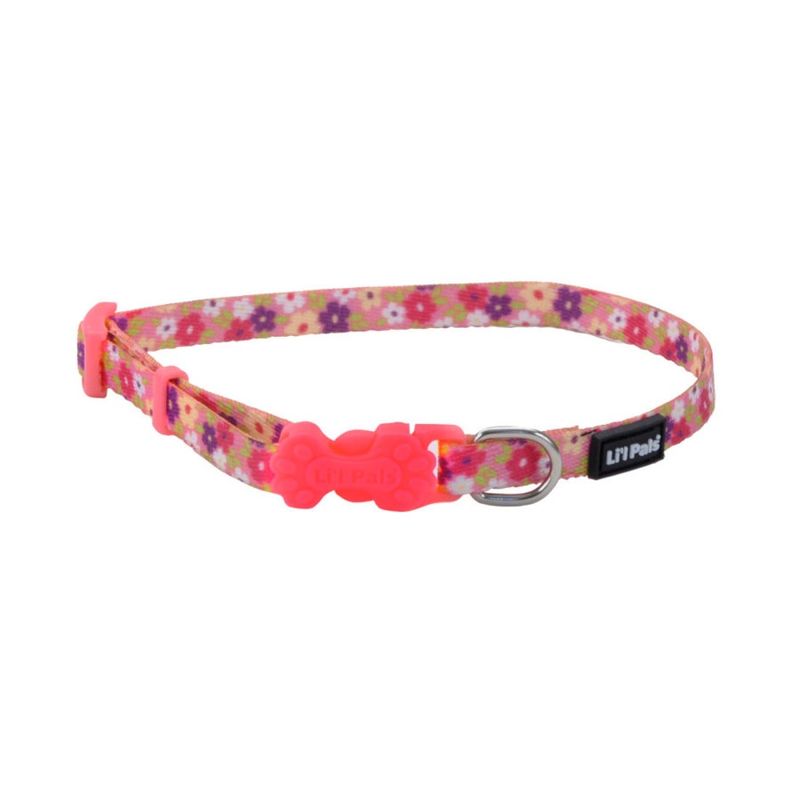 Lil Pals Dog Collar Pink 6-8 in Flowers